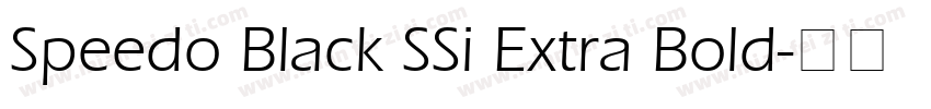 Speedo Black SSi Extra Bold字体转换